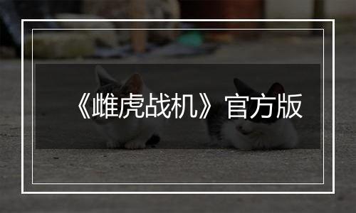 《雌虎战机》官方版
