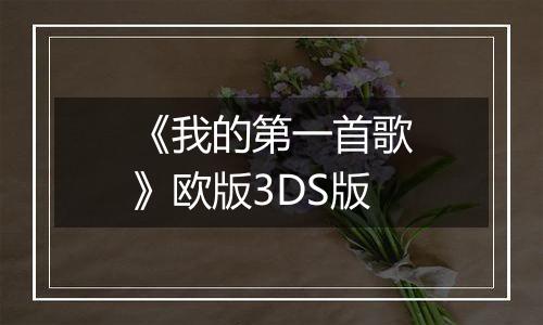 《我的第一首歌》欧版3DS版