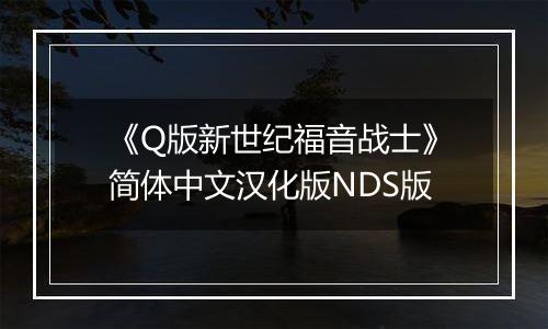 《Q版新世纪福音战士》简体中文汉化版NDS版
