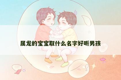 属龙的宝宝取什么名字好听男孩