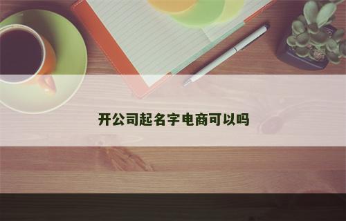 开公司起名字电商可以吗