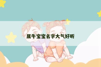 属牛宝宝名字大气好听