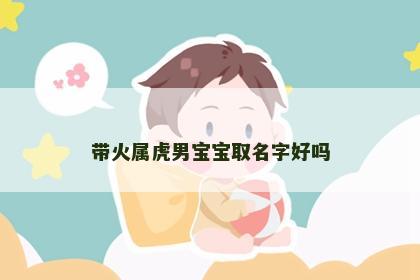 带火属虎男宝宝取名字好吗