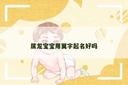 属龙宝宝用翼字起名好吗