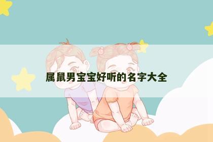 属鼠男宝宝好听的名字大全