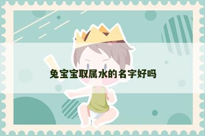 兔宝宝取属水的名字好吗