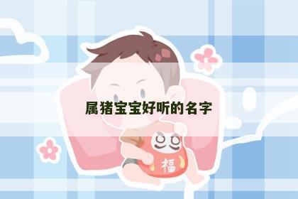 属猪宝宝好听的名字