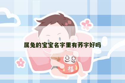 属兔的宝宝名字里有荞字好吗
