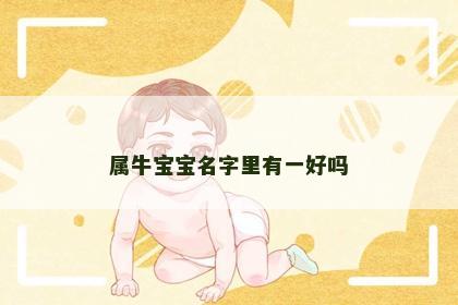 属牛宝宝名字里有一好吗