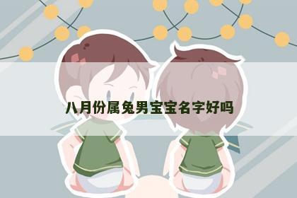 八月份属兔男宝宝名字好吗