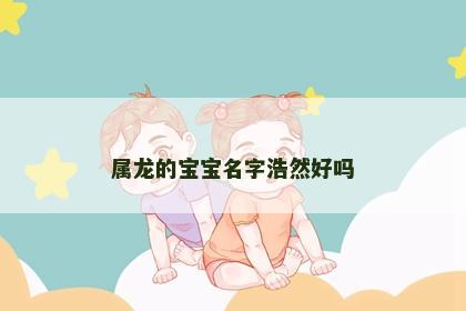 属龙的宝宝名字浩然好吗