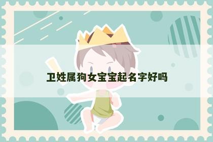 卫姓属狗女宝宝起名字好吗