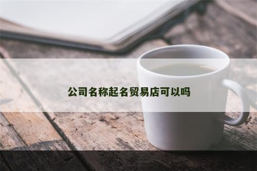 公司名称起名贸易店可以吗