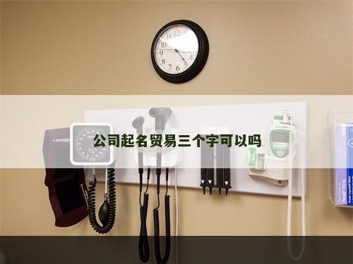 公司起名贸易三个字可以吗