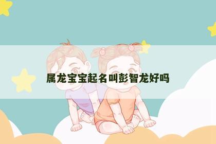 属龙宝宝起名叫彭智龙好吗