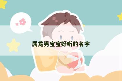 属龙男宝宝好听的名字