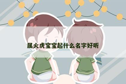属火虎宝宝起什么名字好听