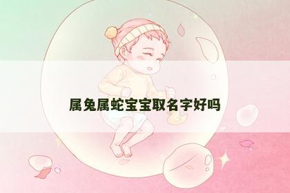 属兔属蛇宝宝取名字好吗