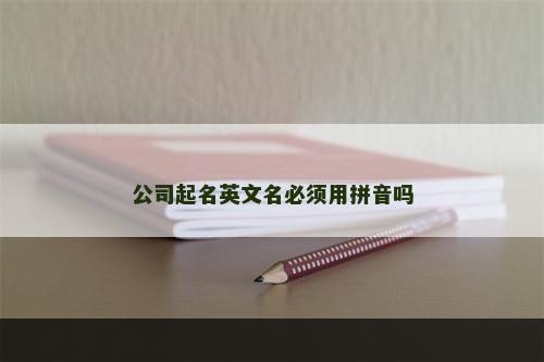 公司起名英文名必须用拼音吗