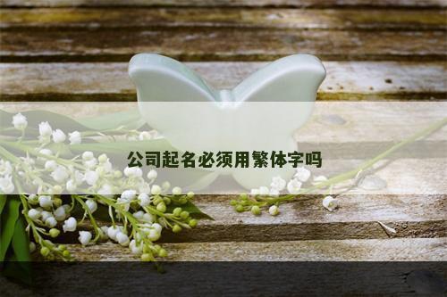 公司起名必须用繁体字吗