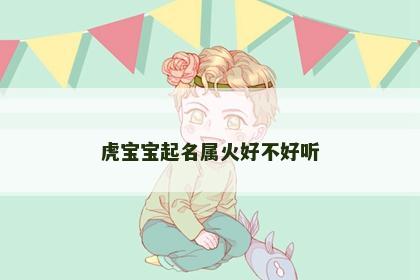 虎宝宝起名属火好不好听