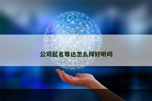 公司起名尊达怎么样好听吗