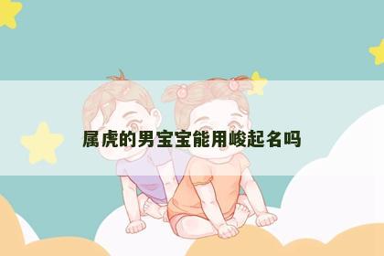 属虎的男宝宝能用峻起名吗