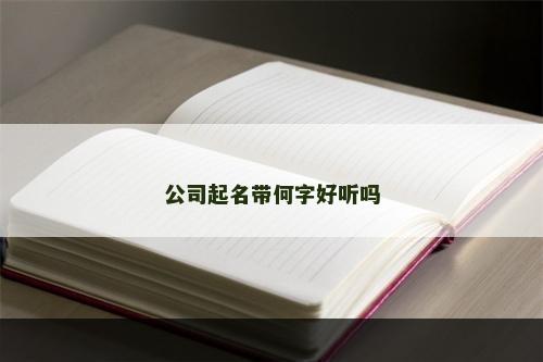 公司起名带何字好听吗
