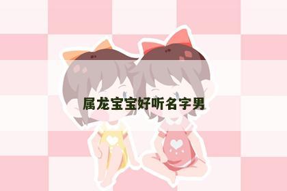 属龙宝宝好听名字男