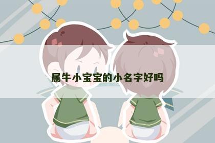 属牛小宝宝的小名字好吗