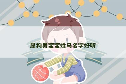 属狗男宝宝姓马名字好听