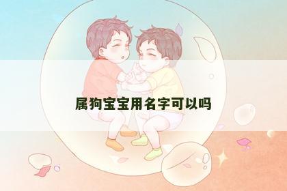 属狗宝宝用名字可以吗