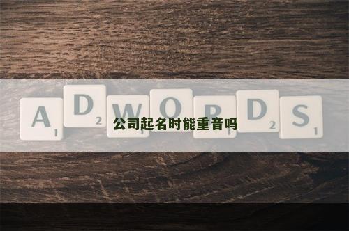 公司起名时能重音吗